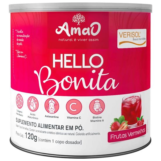 Imagem de HELLO BONITA 120G AMAO NUTRITION SABOR FRUTAS VERMELHAS
