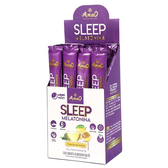 Imagem de SLEEP MELATONINA 7,5G AMAO NUTRITION SABOR MARACUJA C HORTELA