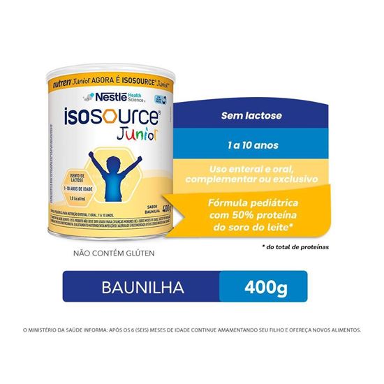 Imagem de ISOSOURCE JUNIOR BAUNILHA 400G BR